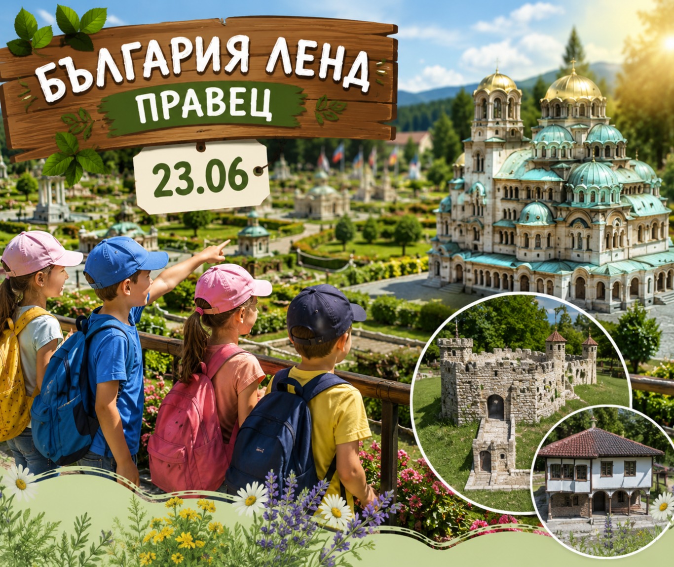 🏰 Екскурзия до  [„България Ленд“]  –  [Правец] | Приключение за деца на 23.06.2026 🌿